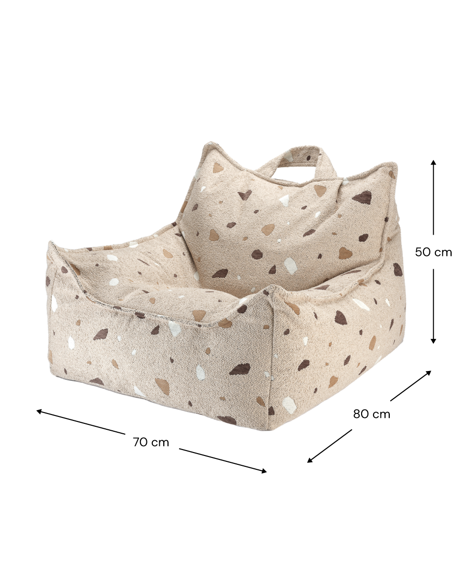 Wigiwama Terrazzo Sand Beanbag Chair - geweven zitzak