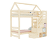 Hausbett Alpy Etagenbett - Treppe mit Stauraum