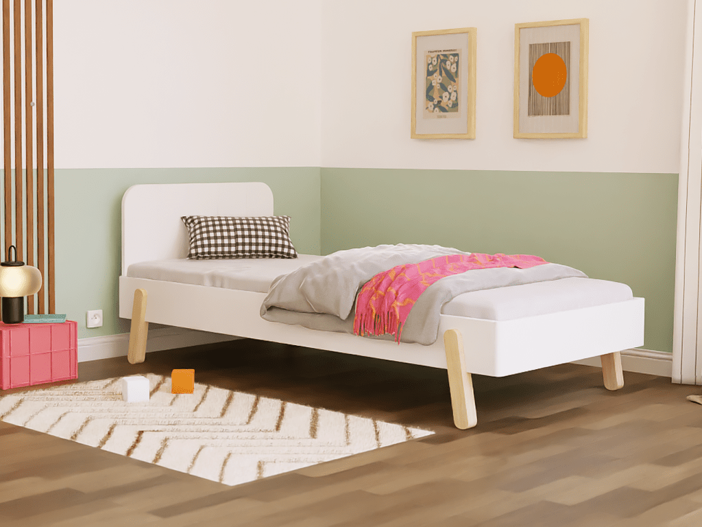 Kinderbed Nova - 90x200 - rechthoekig hoofdbord - 