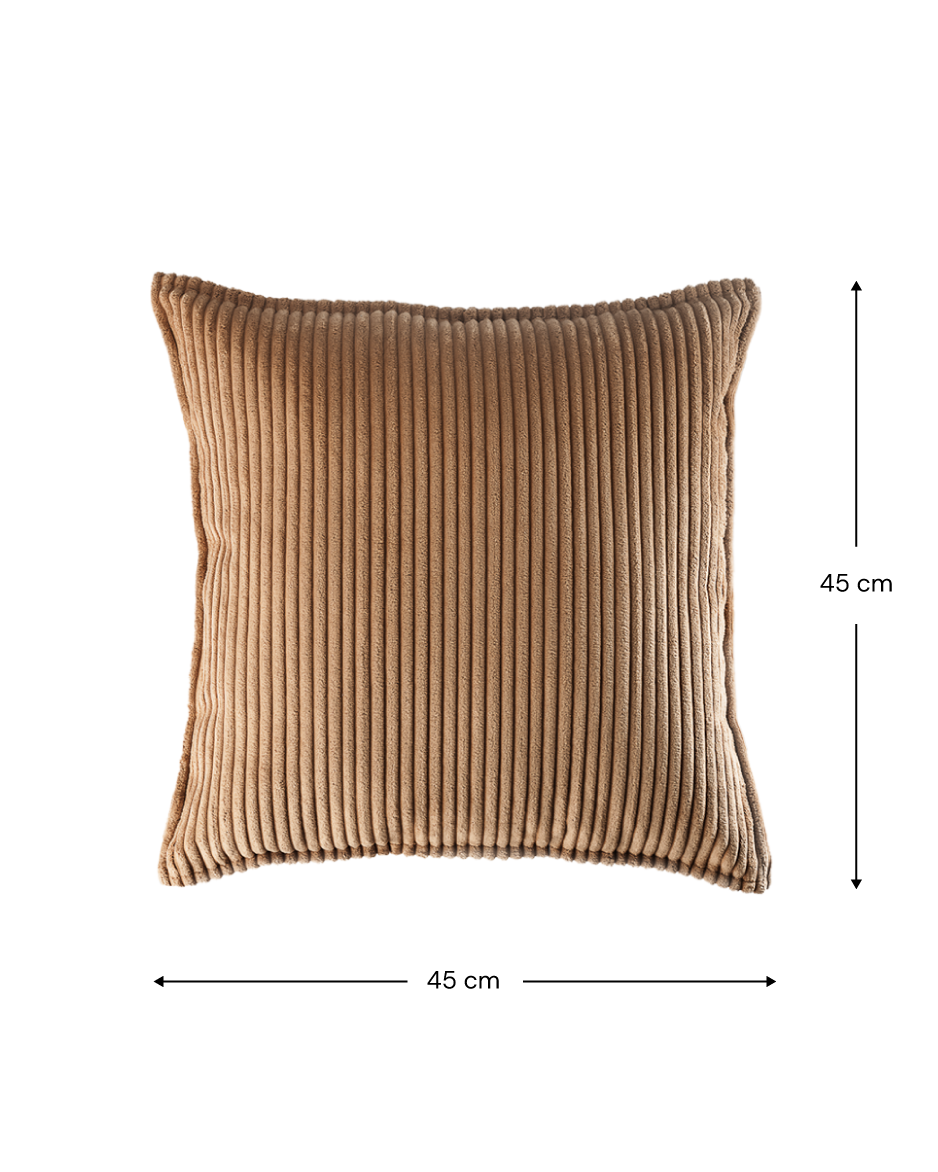 Wigiwama Toffee Block Cushion - ribstof kussen