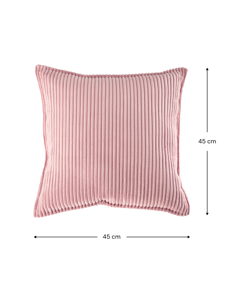 Wigiwama Pink Mousse Block Cushion - ribstof kussen