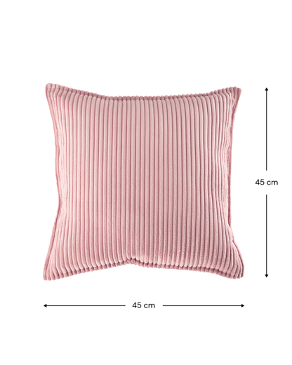 Wigiwama Pink Mousse Block Cushion - ribstof kussen