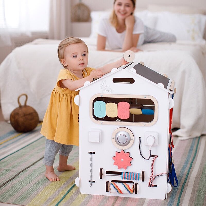 BusyKids Busy Board sensorisch speelhuisje – wit-Speelhuisje