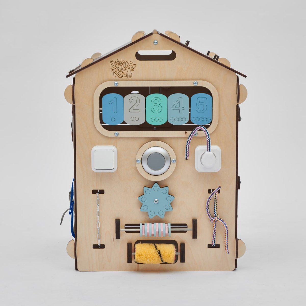 BusyKids Busy Board speelhuisje – naturel mint, limited edition-Speelhuisje
