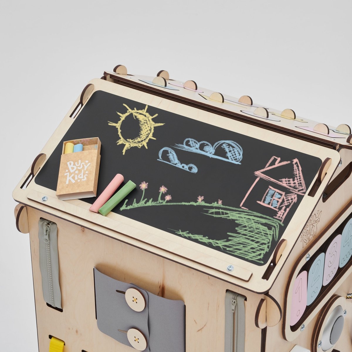 BusyKids Busy Board speelhuisje – naturel pastel, limited edition-Speelhuisje