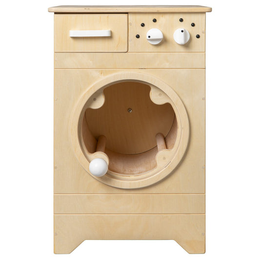 Van Dijk Toys houten speelgoed wasmachine - Naturel met wit (Kinderopvang kwaliteit)