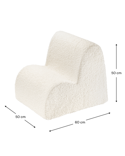 Wigiwama Cream White Cloud Chair - teddystof kinderstoel