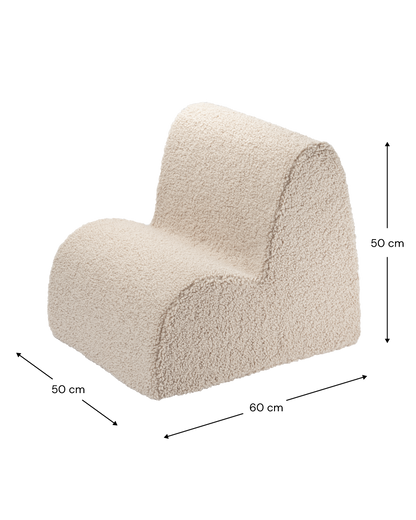 Wigiwama Cloud Chair Biscuit – Teddy-Stoffstuhl