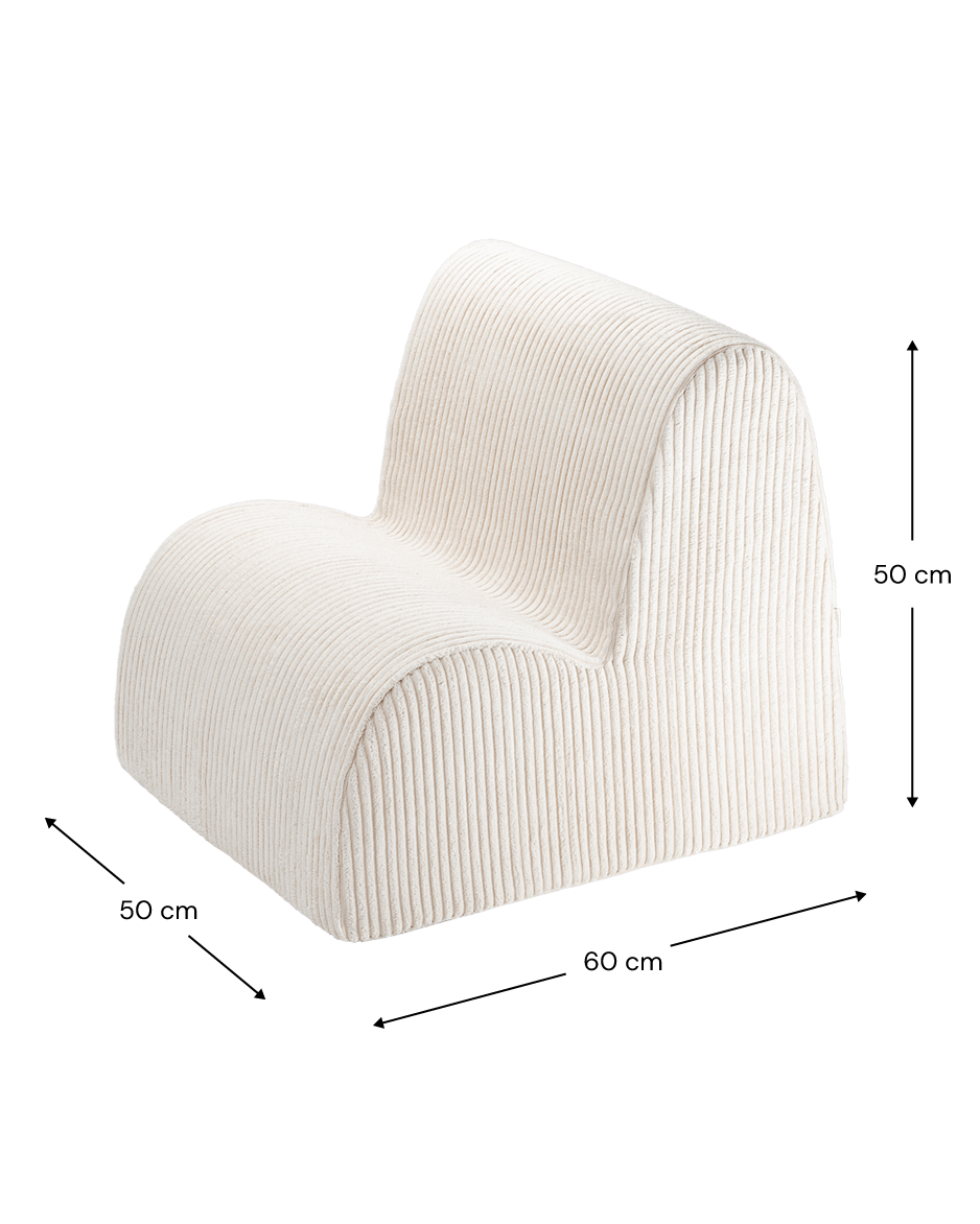 Wigiwama Cloud Chair Marshmallow - ribstof kinderstoel