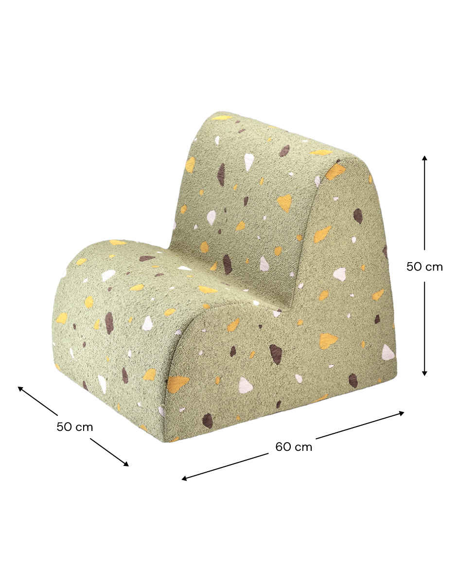 Wigiwama Terrazzo Moss Cloud Chair - geweven kinderstoel