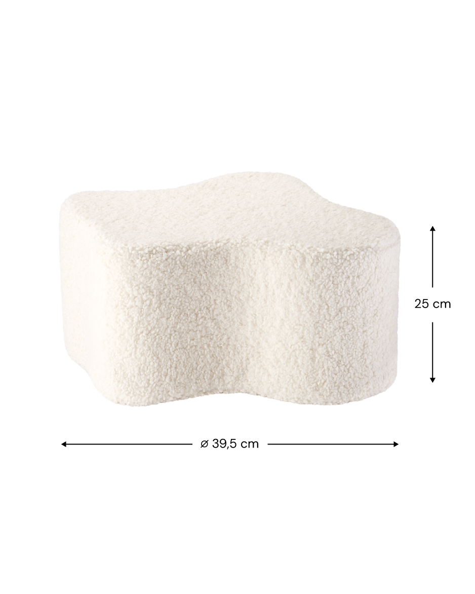 Wigiwama Cream White Cloud Pouffe - teddystof poef