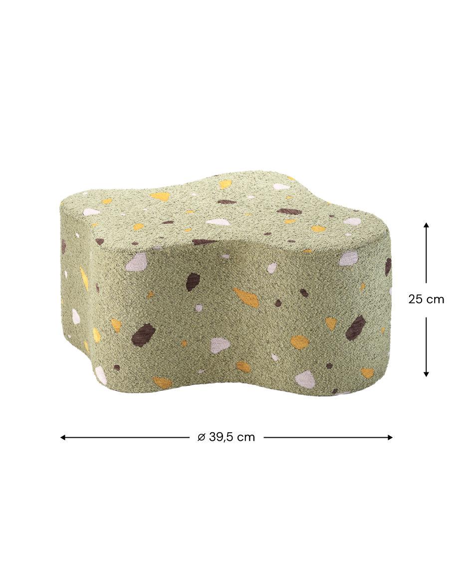 Wigiwama Terrazzo Moss Cloud Pouffe