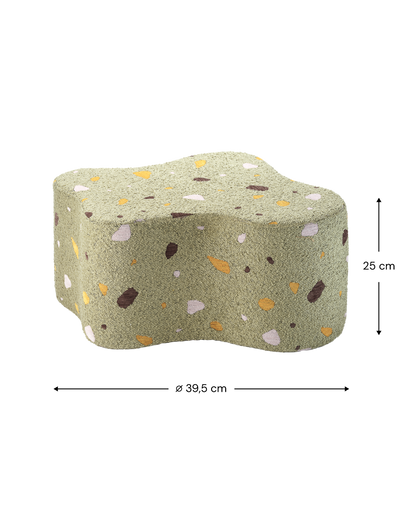 Terrazzo Moss Cloud Pouffe