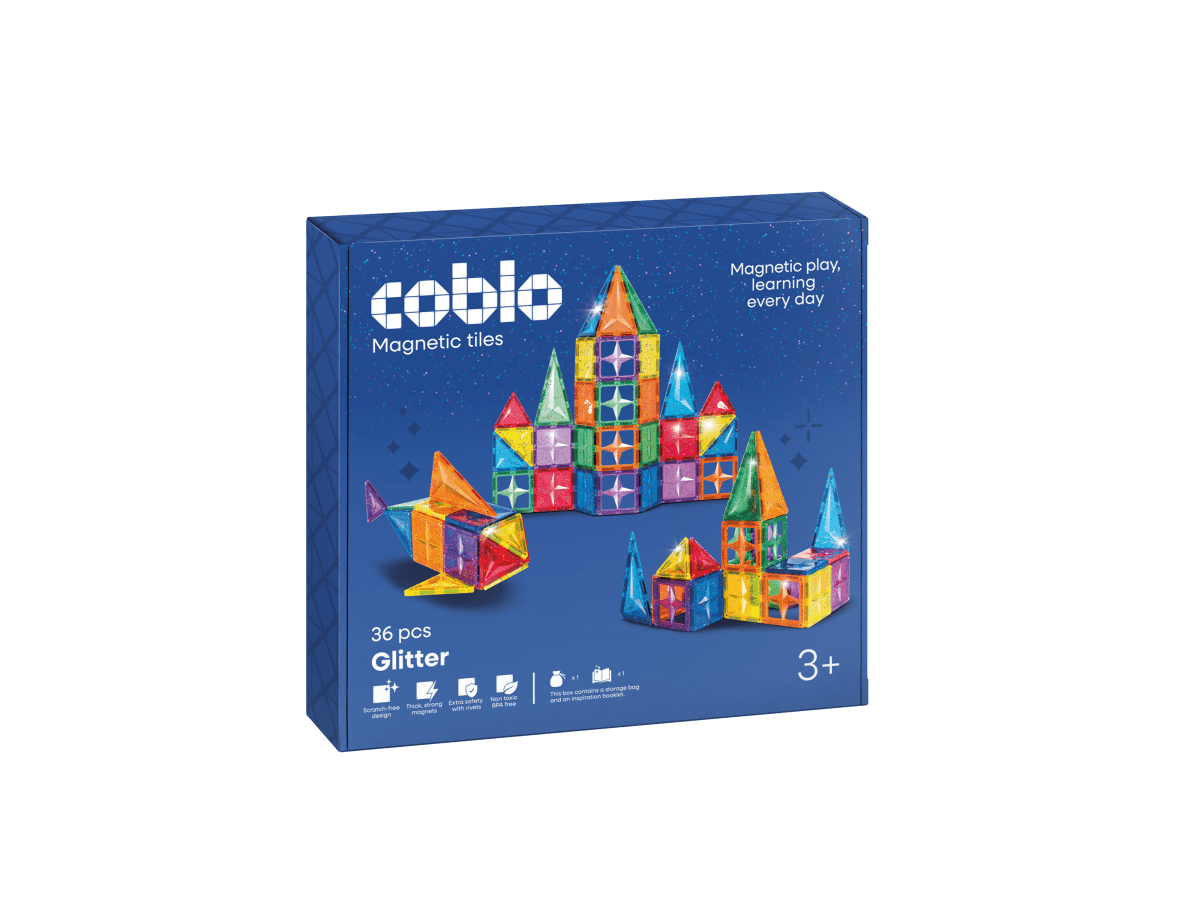 Coblo Magnetische Tegels Classic Glitter – 36 stuks verpakking