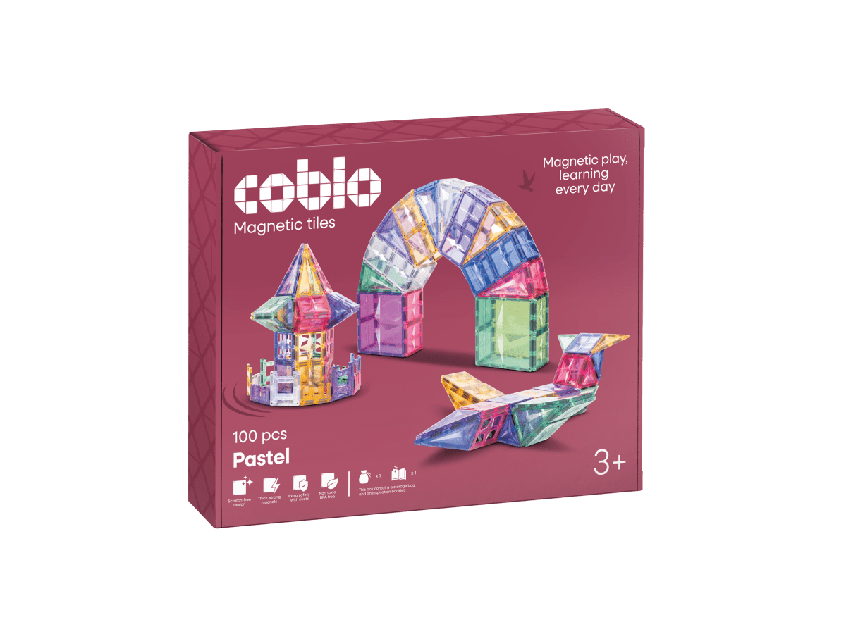 Coblo Magnetische Tegels Pastel – 100 stuks verpakking