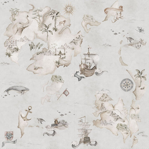 Dekornik Map Stories From The Sea Color kinderbehang