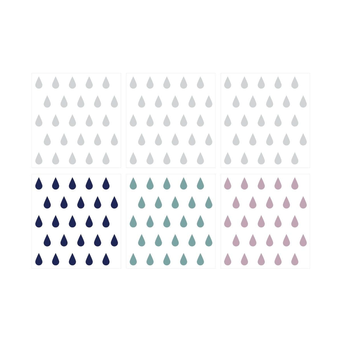 Set: Drops Navy Blue Lily Turquoise