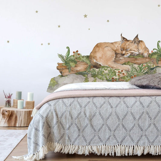 Sleep My Little Wild Cat Behind-The-Bed Wallsticker