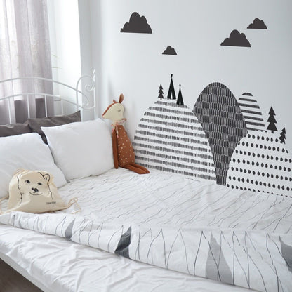 Northern Mountains Behind - The - Bed Wallsticker - 