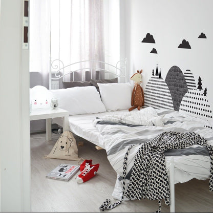 Northern Mountains Behind - The - Bed Wallsticker - 