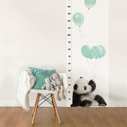 Panda With Mint Balloons Growth Chart - 