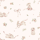 Pink Rabbits On White Wallpaper