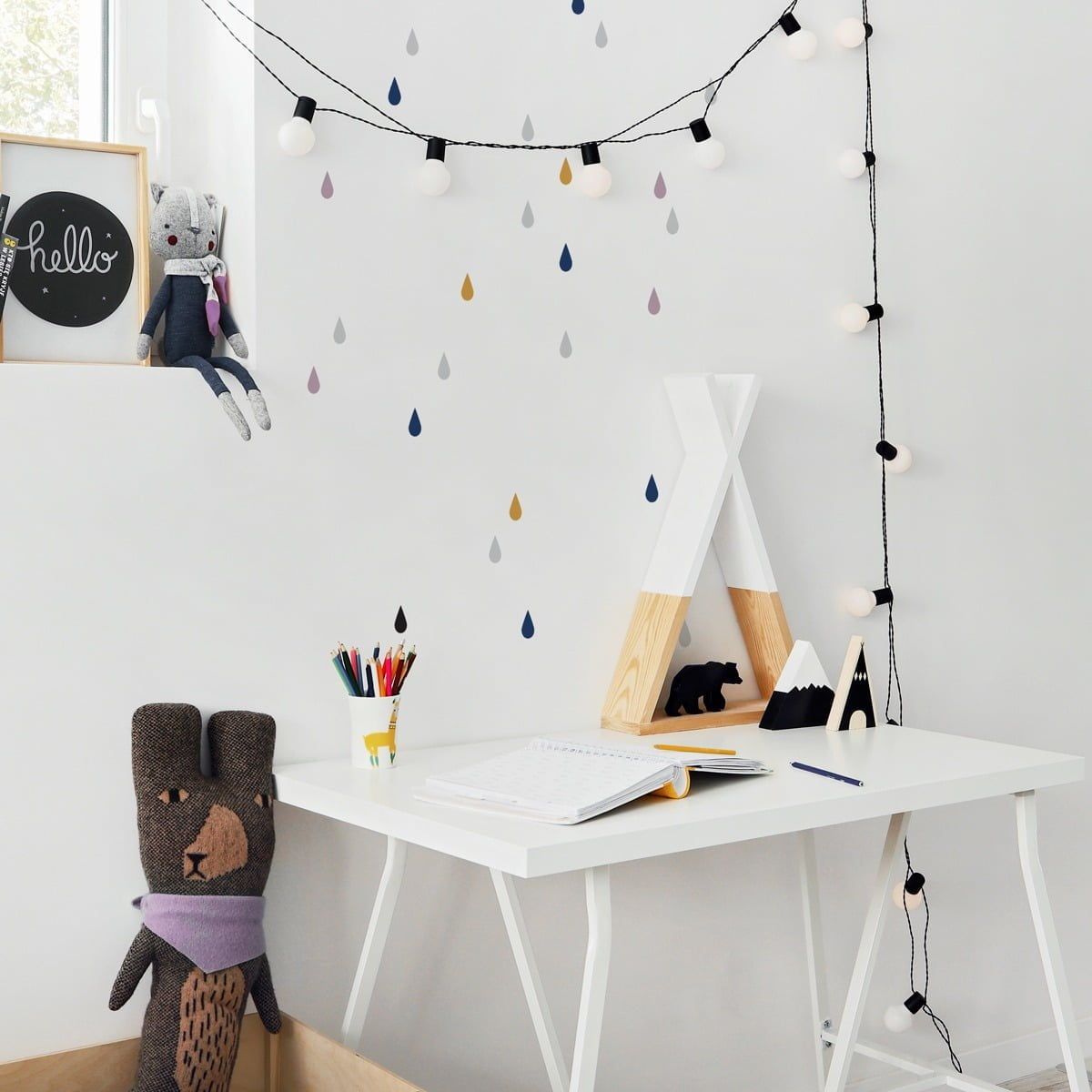 Set: Drops Navy Blue Lily Mustard - 