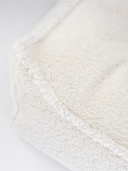 Wigiwama Cream White Beanbag Chair - teddystof zitzak