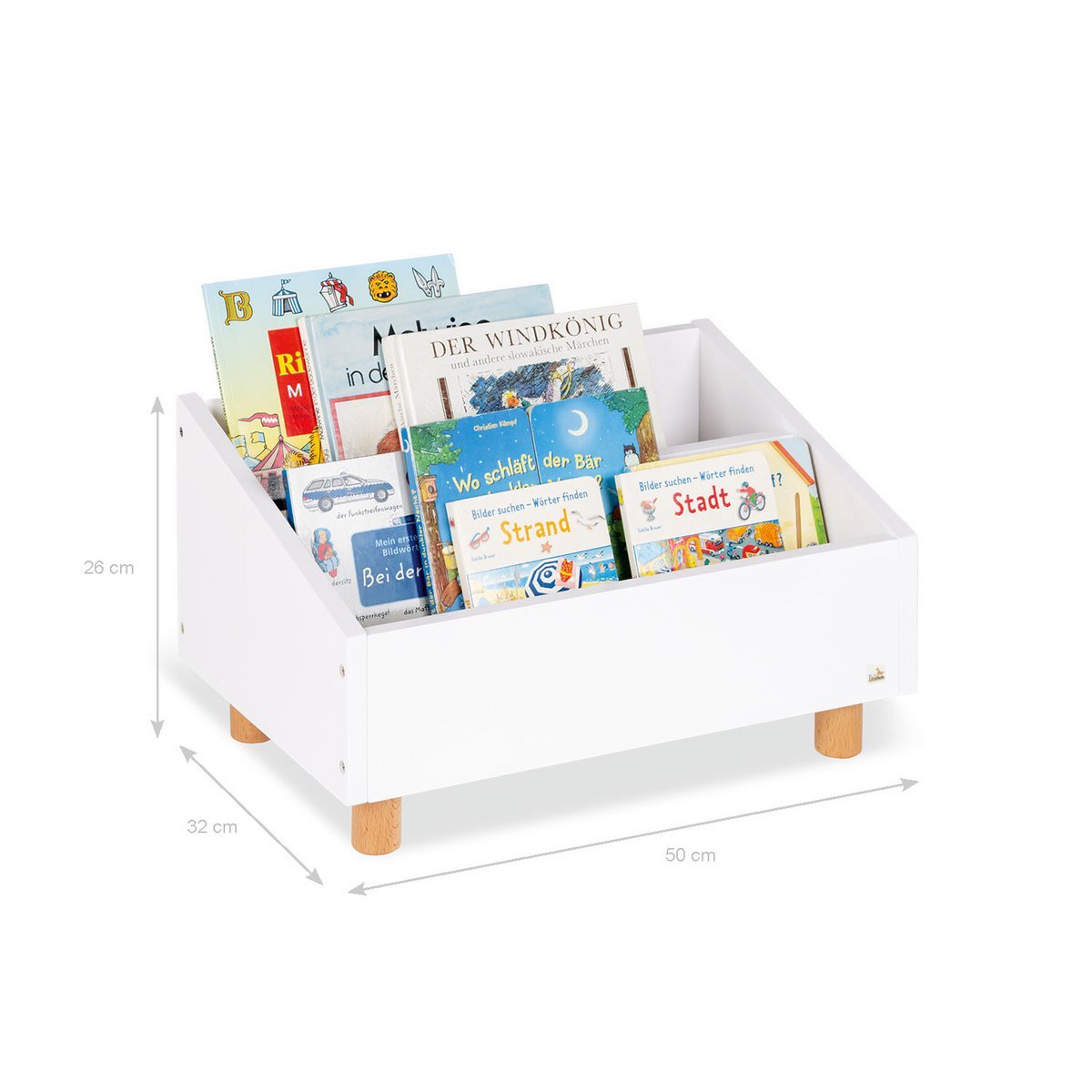 Kinderboekenkast Ando, wit