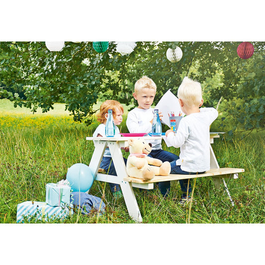 Kinderpicknicktisch Nicki für 4, weiß