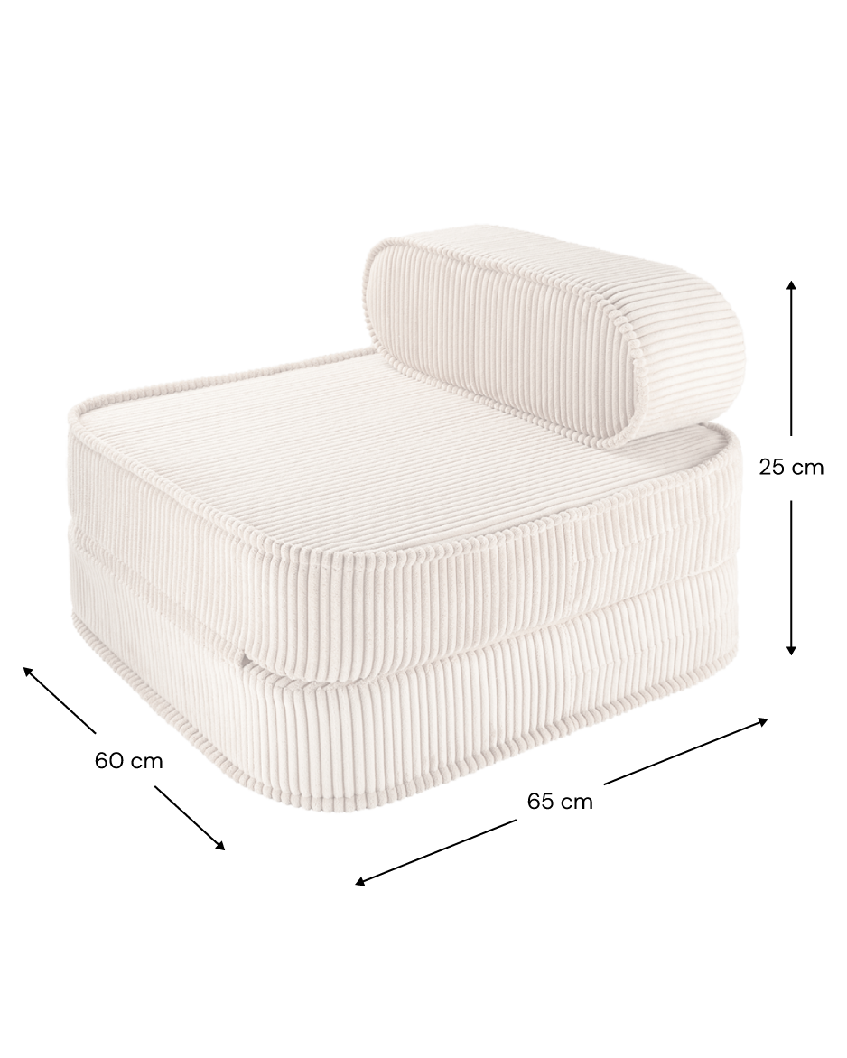 Wigiwama Marshmallow Flip Chair - ribstof kinderstoel