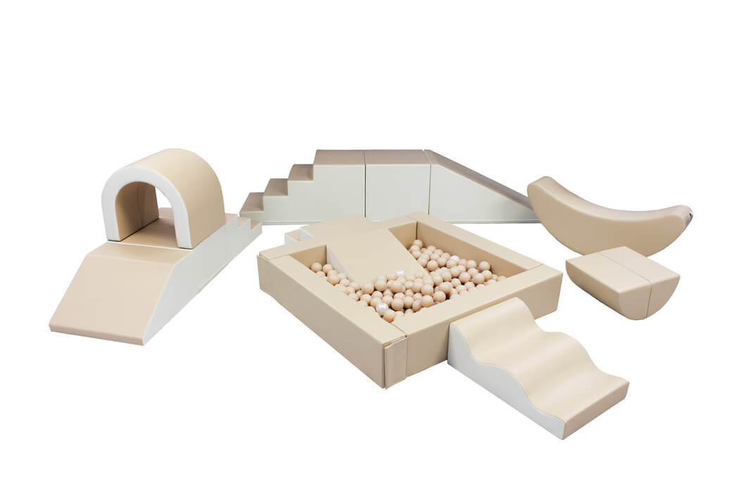 IGLU Party soft play set – beige en wit