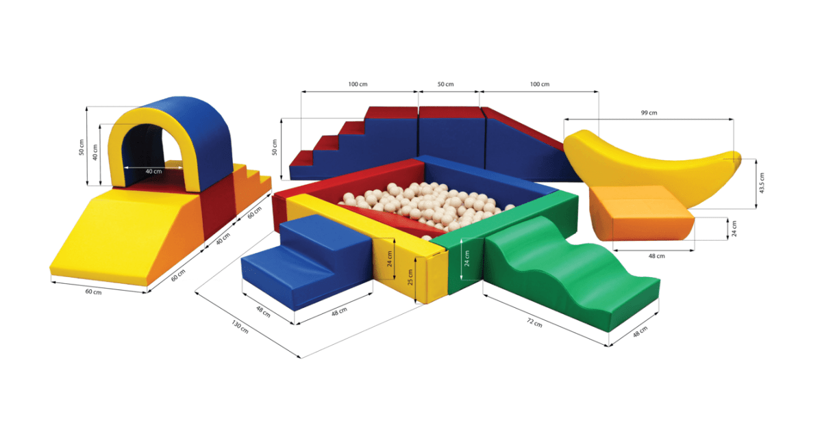 IGLU Party soft play foamblokkenset