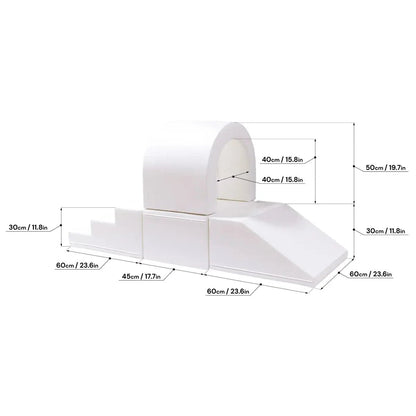 Soft Play Set - Tunnel foam speelset - Step & Slide