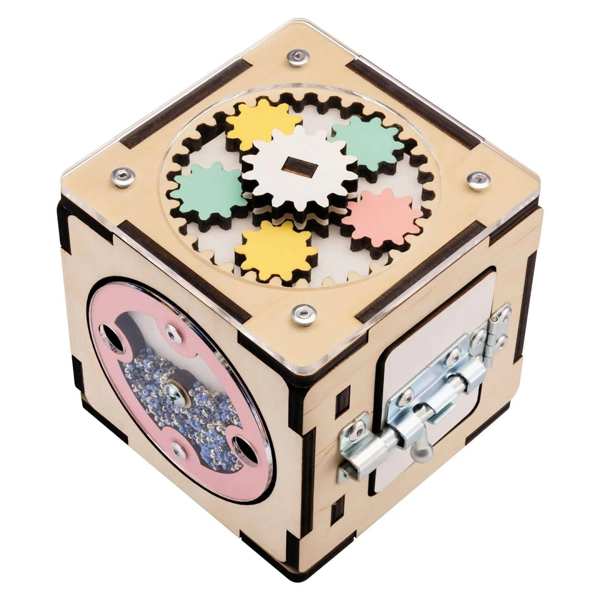 Set - Busy Board House White and Creative Cube