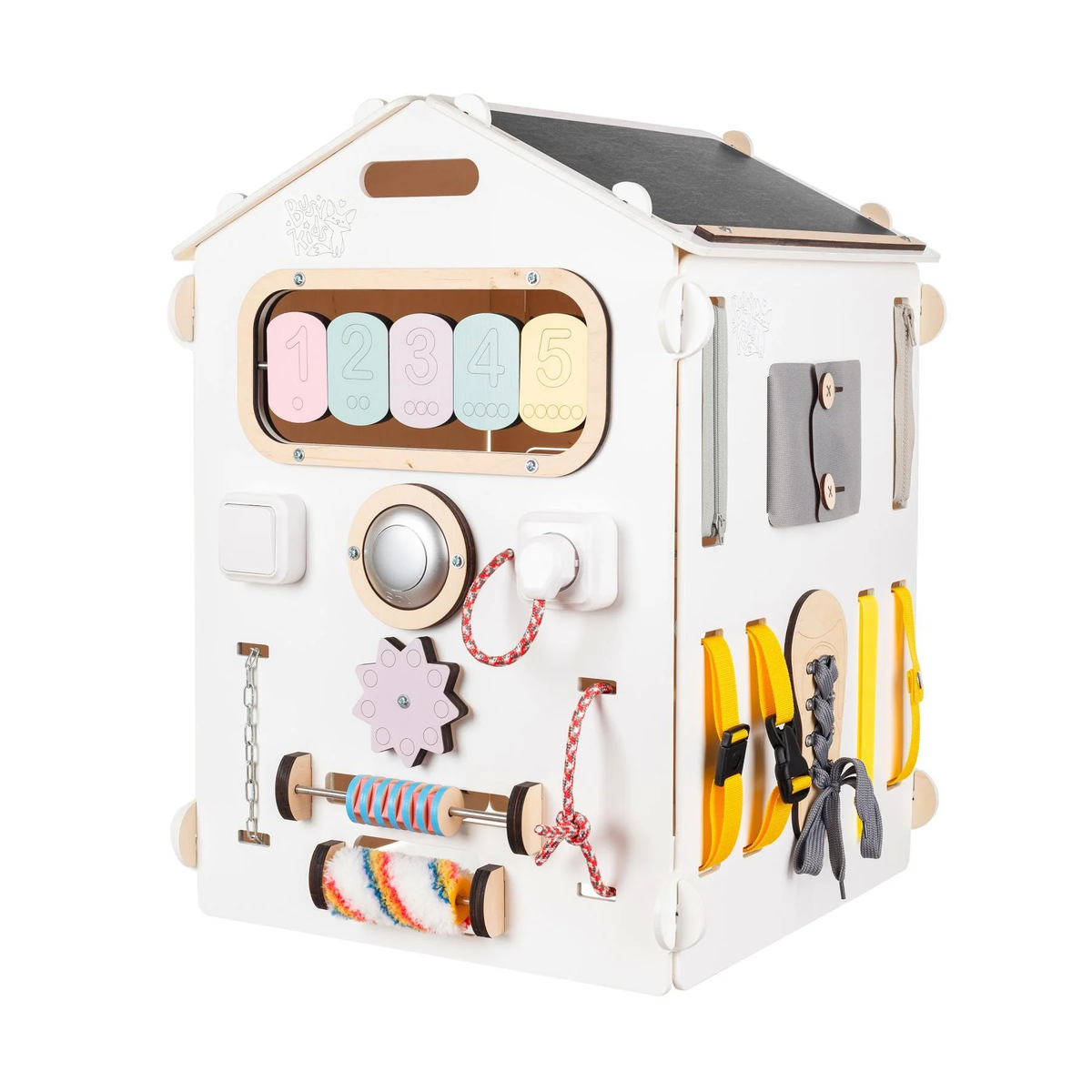 Set - BusyBoard Cottage white/pastel and creative cube