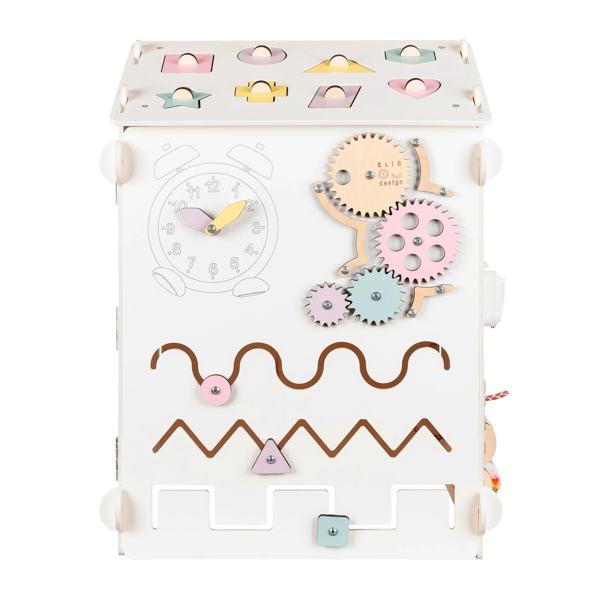 Set - BusyBoard Cottage white/pastel and creative cube
