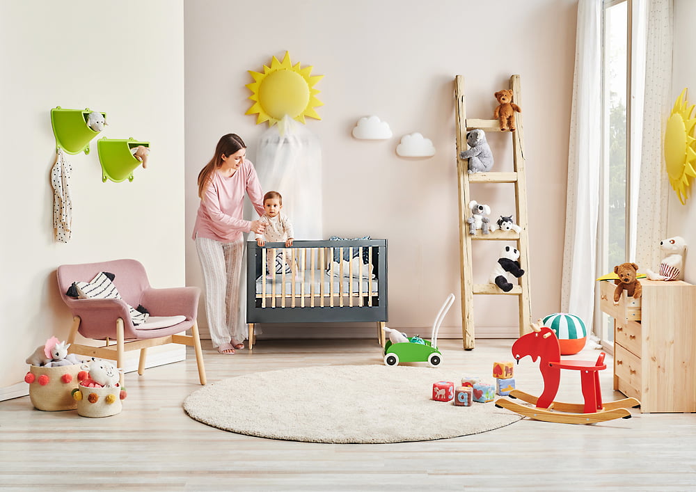 ATB ILA 120 × 60 cm ledikant – grijs (onderdeel van ATB ILA babykamerset grijs – ledikant 120 × 60 cm en commode)