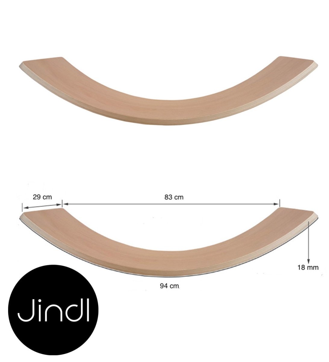 houten balance board met roze vilt