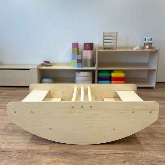 Houten schommelboot 2 - in - 1 - Emmi Pikler geïnspireerd - schommel