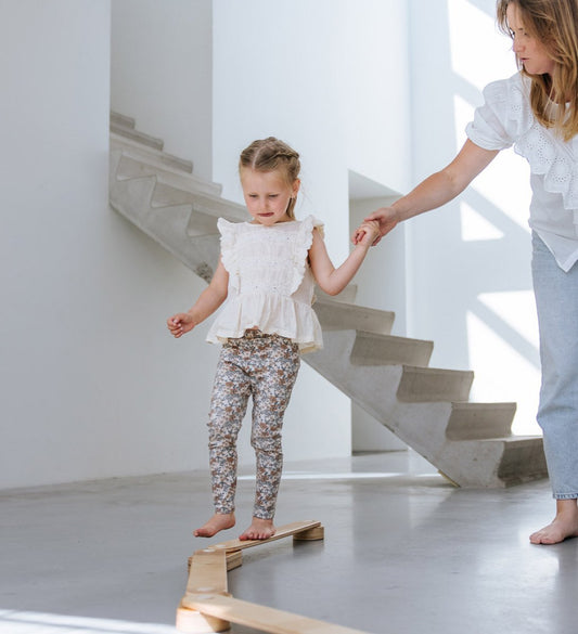 Jindl balansbalken - set van 6 - hout - 