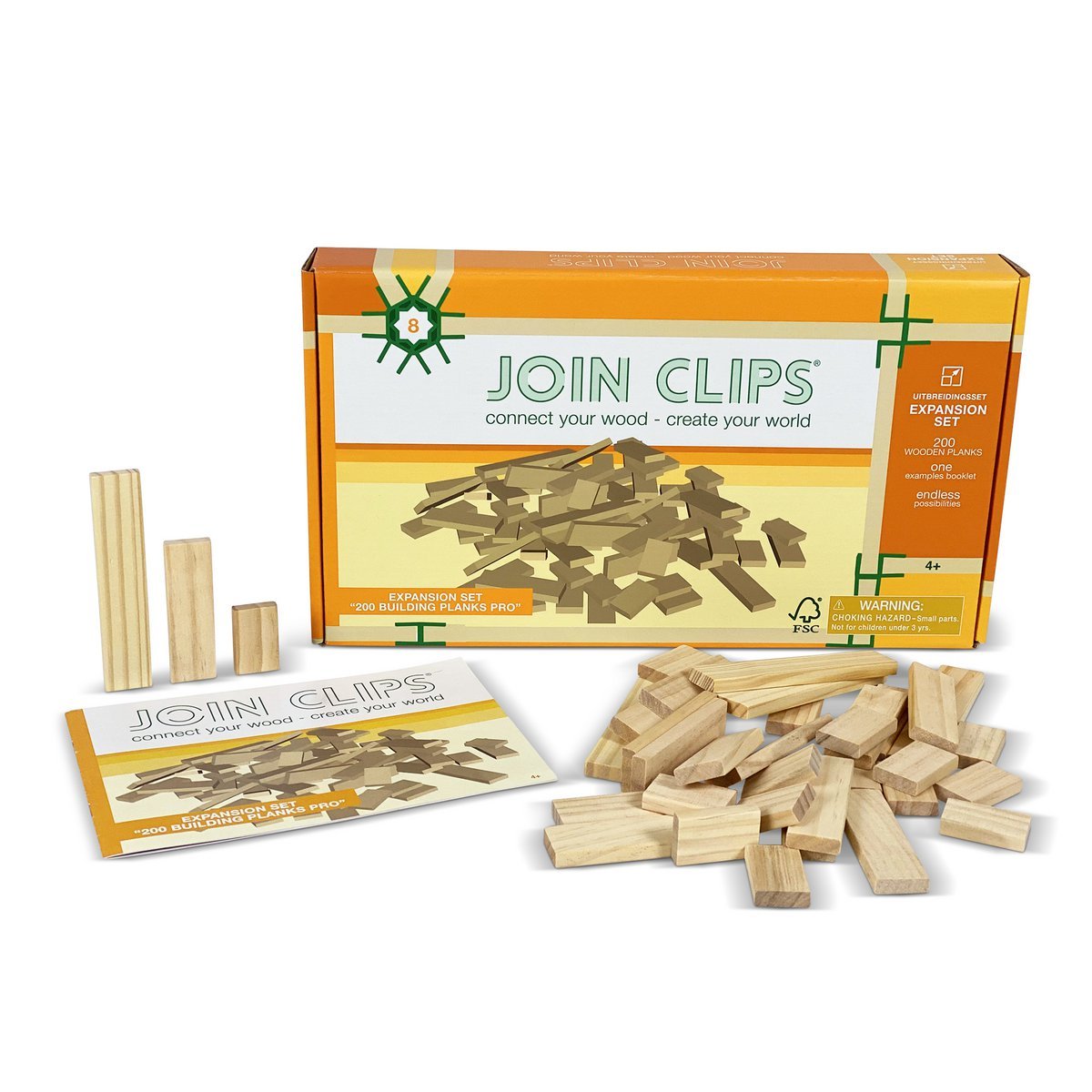 JOIN CLIPS 200 Pro-bouwplankjes — drie formaten-
