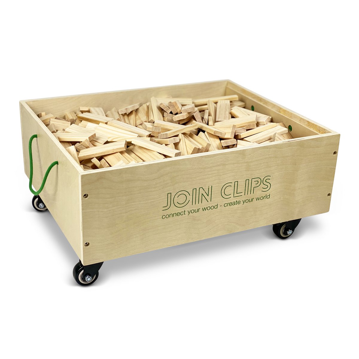 JOIN CLIPS 500 Pro-bouwplankjes — houten kist op wielen-