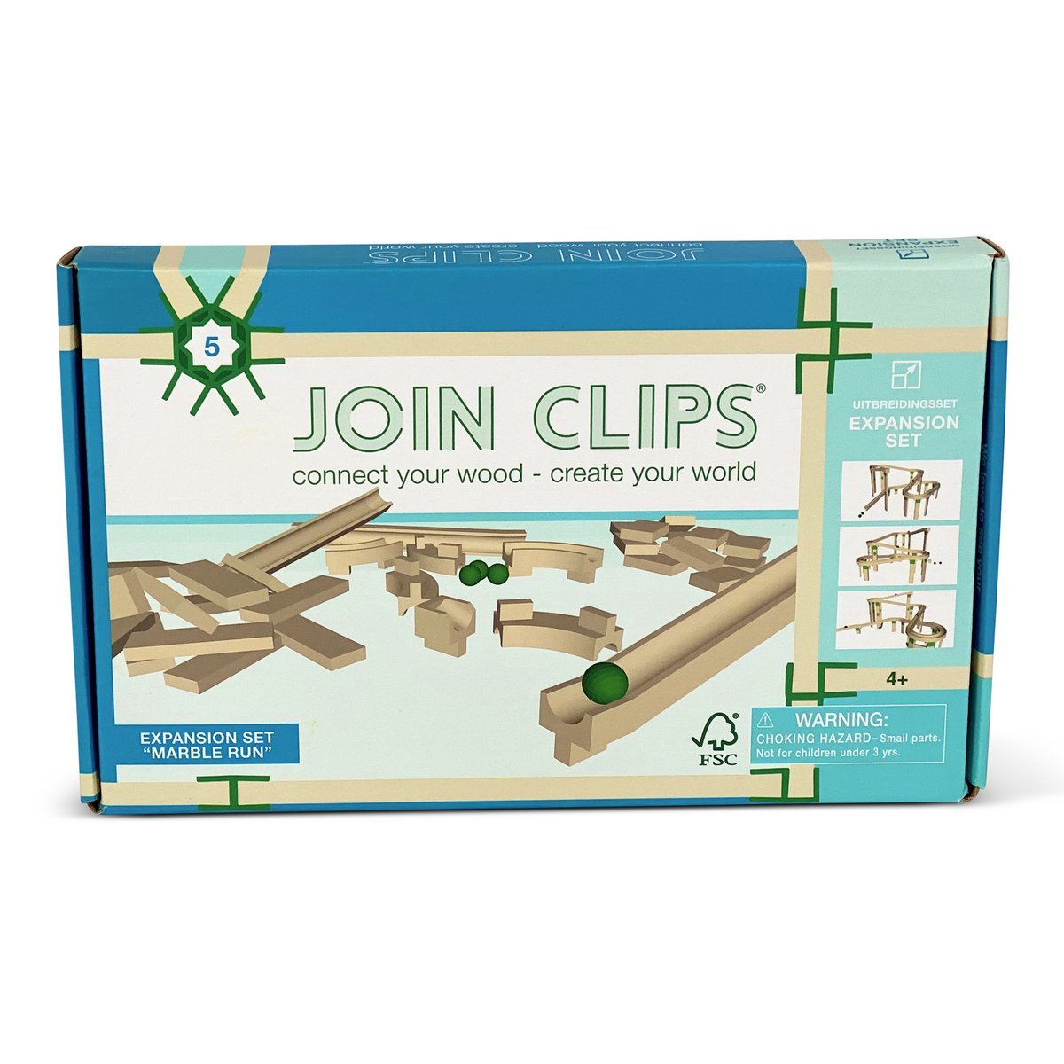 JOIN CLIPS knikkerbaan-uitbreiding — baandelen en knikkers-