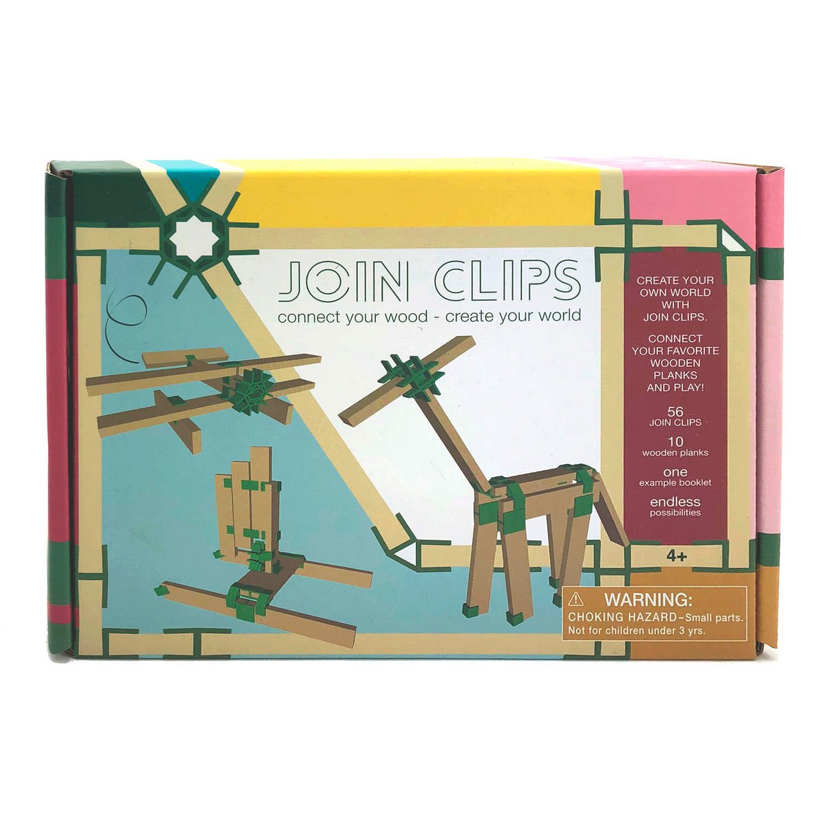 JOIN CLIPS Mini-basisset — 56 clips en 10 bouwplankjes-