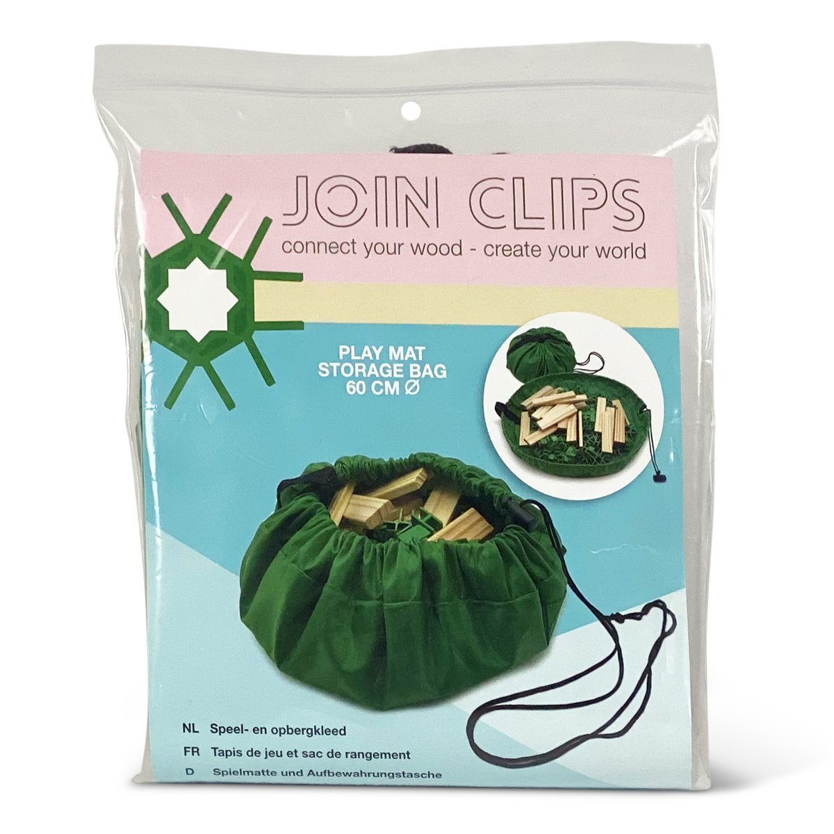 JOIN CLIPS speelkleed en opbergtas — Ø 60 cm-