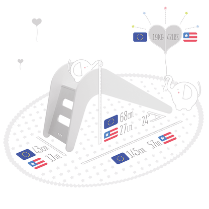 Jupiduu Indoor Kids Slide - Groene houten glijbaan - Glijbaan