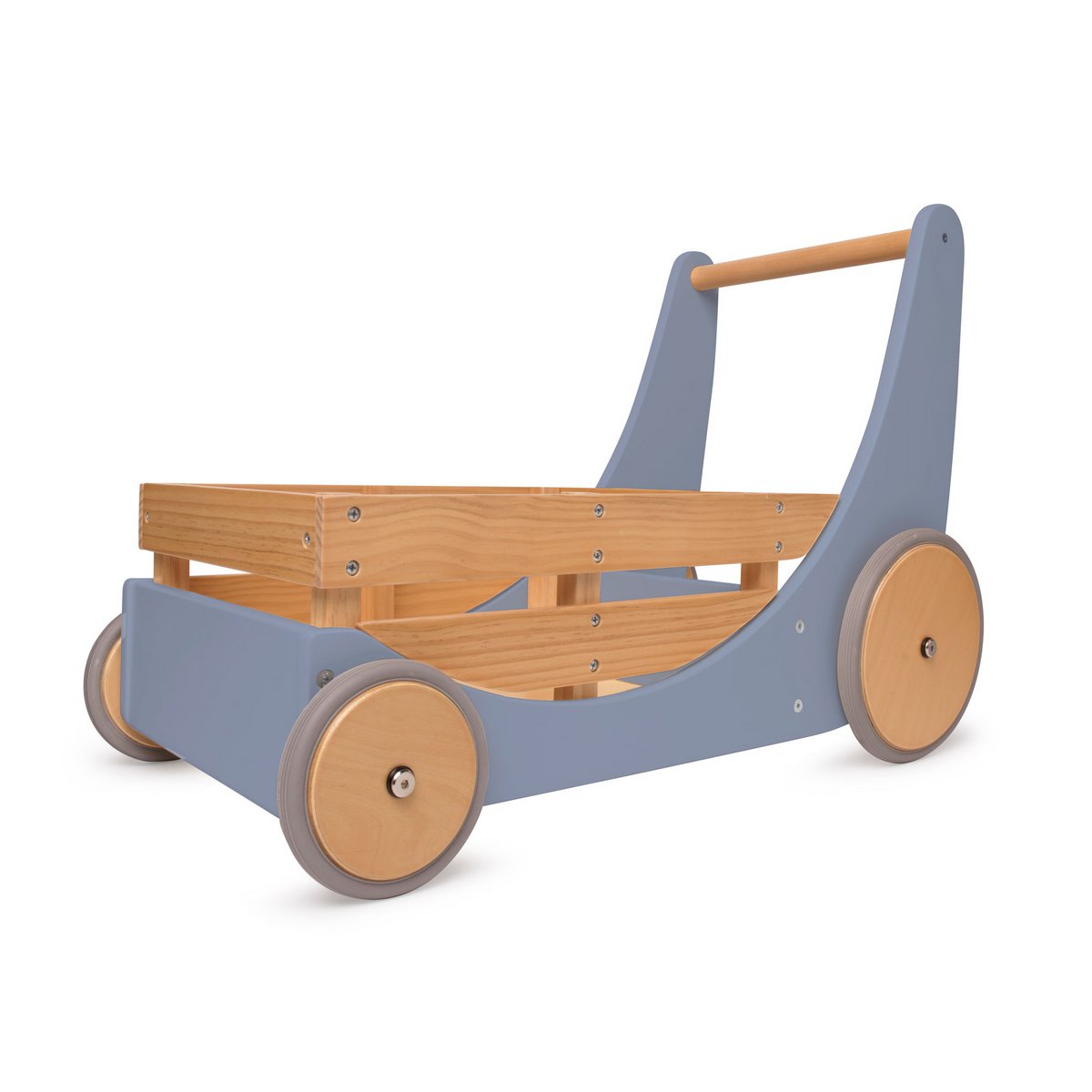 Kinderfeets Cargo Walker Slate Blue houten loopwagen