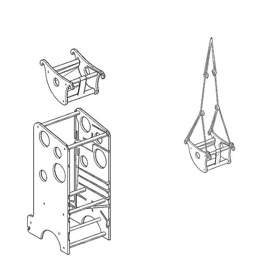 Leea Baby Swing / Booster – zitje voor Tower en schommelopstelling