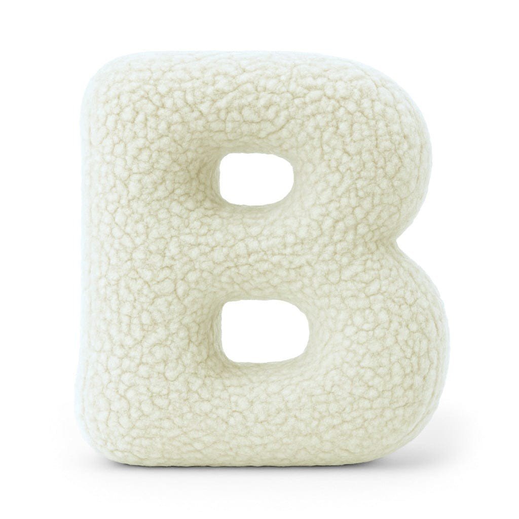 Bearly-letterkussen in de vorm van letter B, crème van MeowBaby